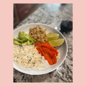 Picture of chicken burrito bowls